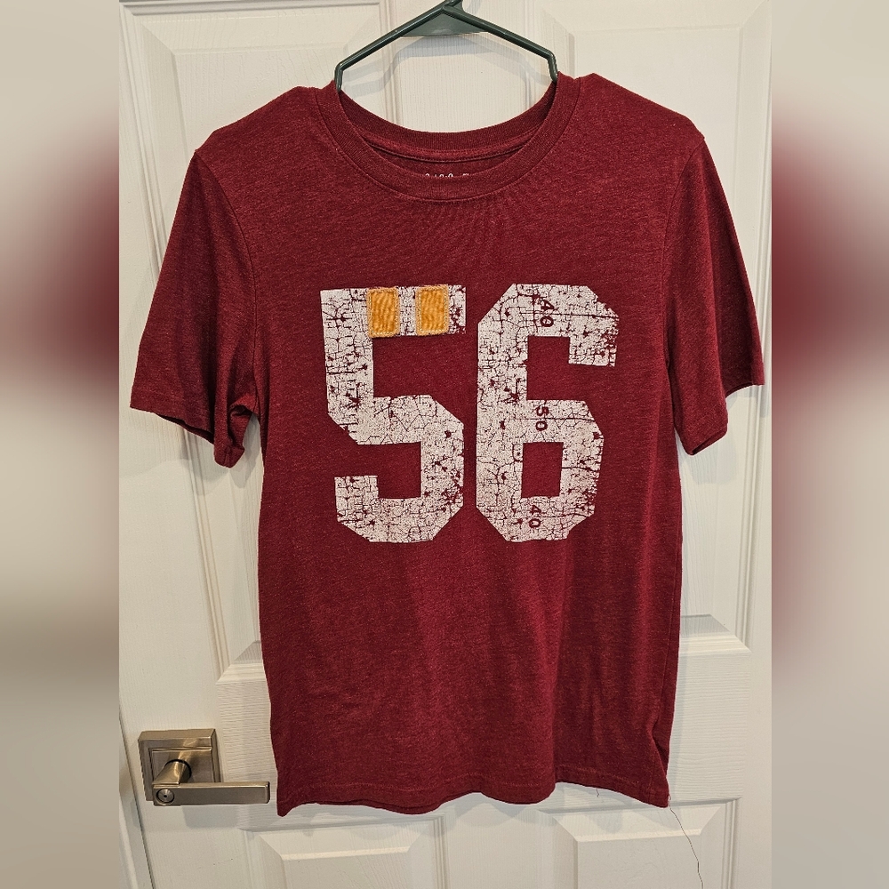 Cat & Jack Boy's Heathered Crimson Red Short Sleeve Tee Size-XL (16)
